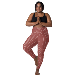 V-Bund-Leggings mit Taschen