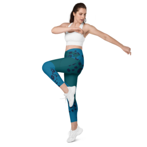 V-Bund-Leggings mit Taschen