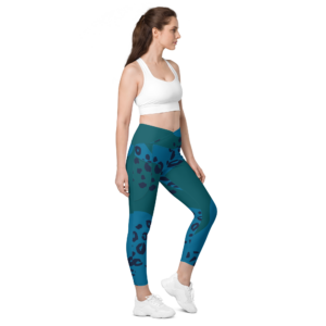 V-Bund-Leggings mit Taschen