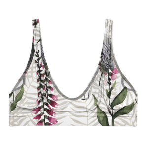 Recyceltes, gepolsterstes Allover-Bikini-Oberteil