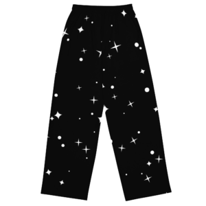 Unisex-Hose mit weiten Beinen und Allover-Druck