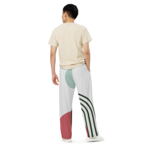 Unisex-Hose mit weiten Beinen und Allover-Druck