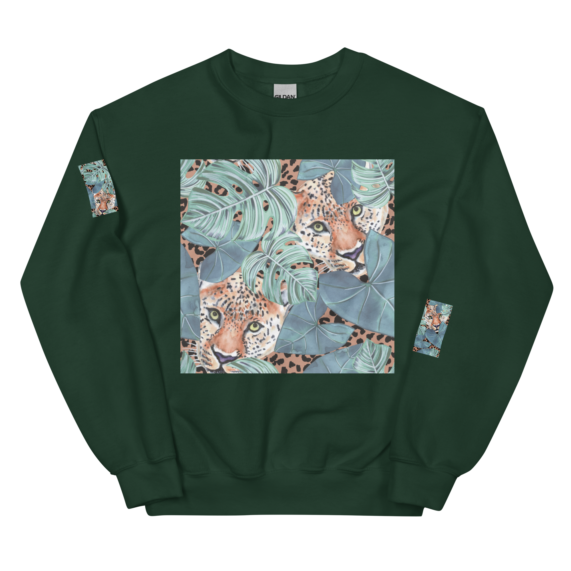 unisex-crew-neck-sweatshirt-forest-green-front-668bda9d49f5c.png