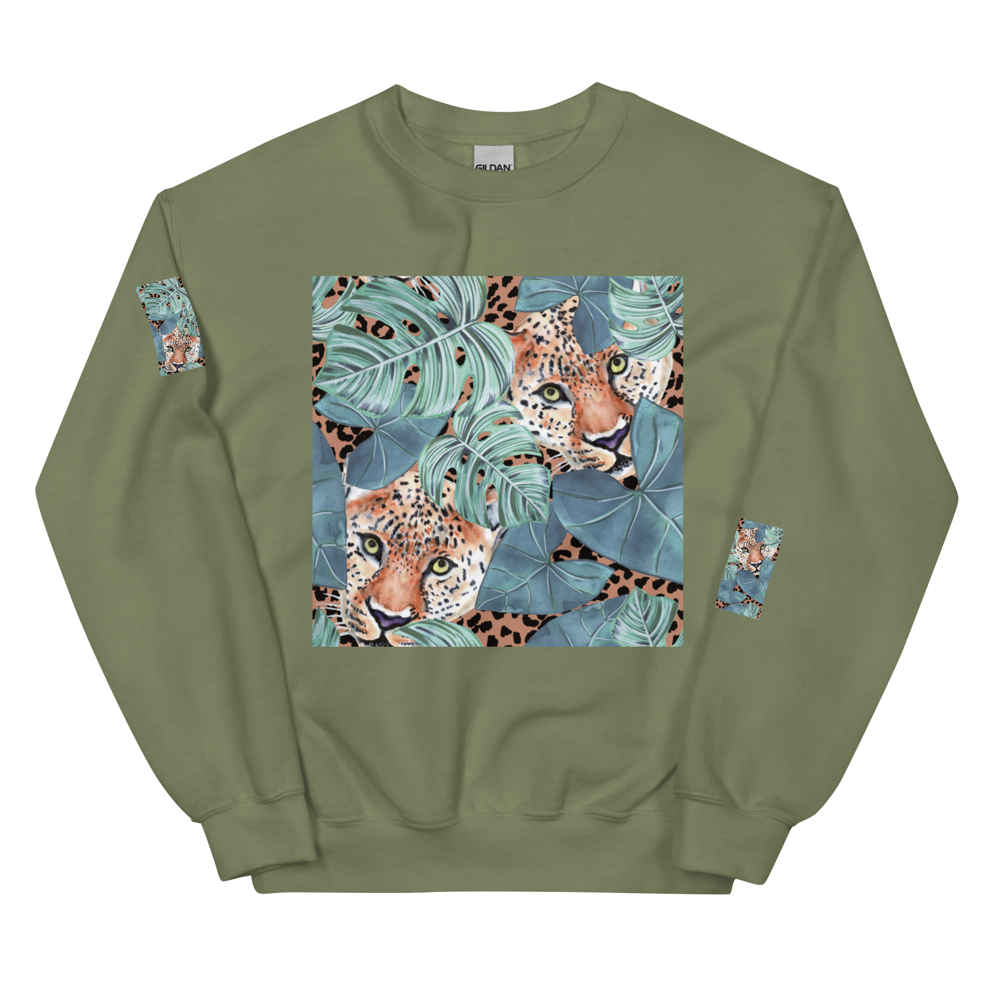 unisex-crew-neck-sweatshirt-military-green-front-668bda9d666eb.png