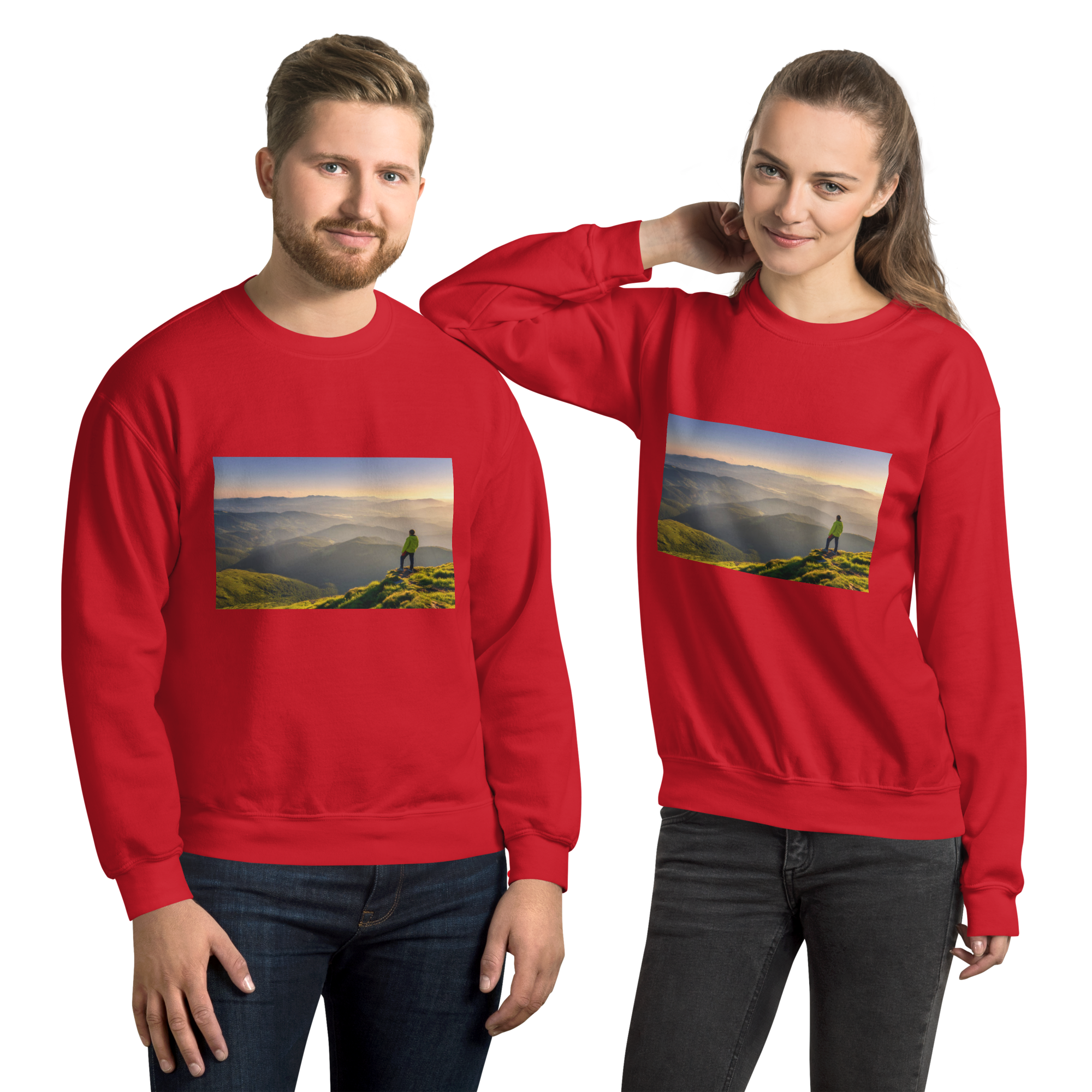 unisex-crew-neck-sweatshirt-red-front-668e6b8957dfd.png