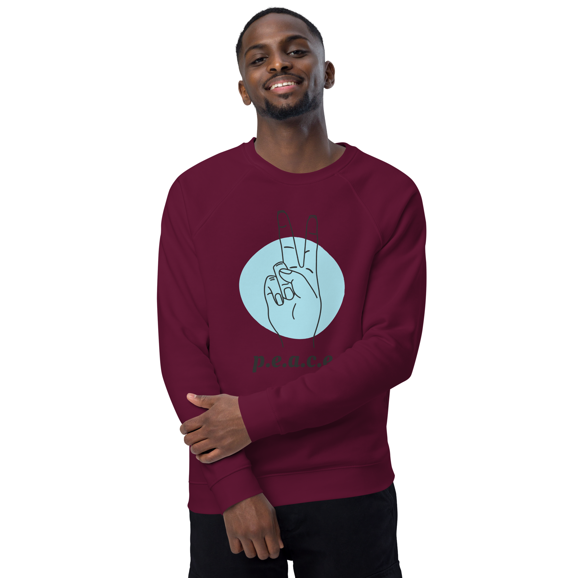 unisex-organic-raglan-sweatshirt-burgundy-front-2-668e672671c65.png