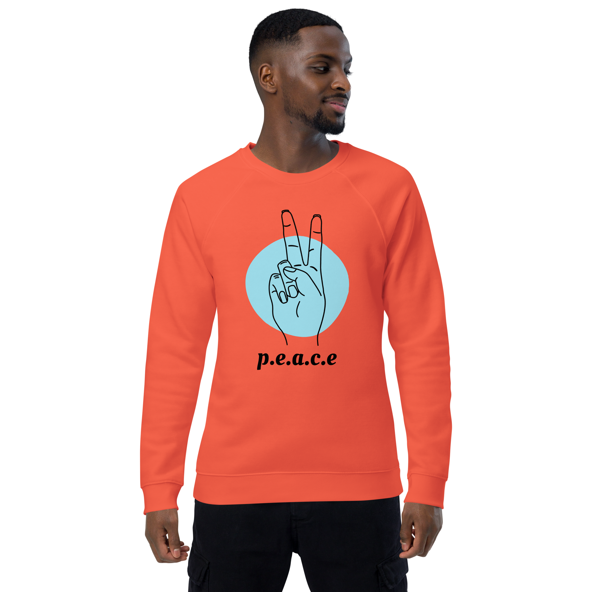 unisex-organic-raglan-sweatshirt-burnt-orange-front-668e672677340.png